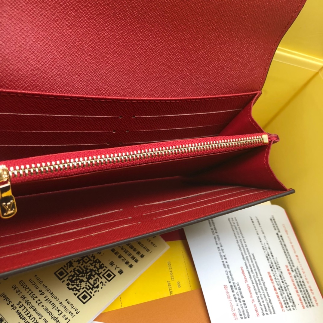 エレガントなモノグラム帆布の信封式財布