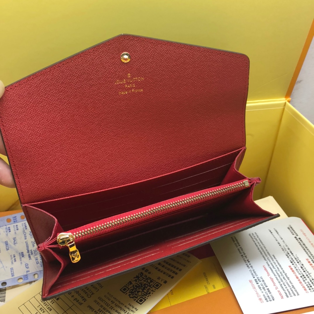 エレガントなモノグラム帆布の信封式財布