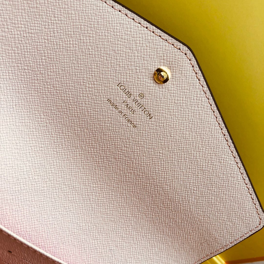 優雅なモノグラム帆布の信封式財布