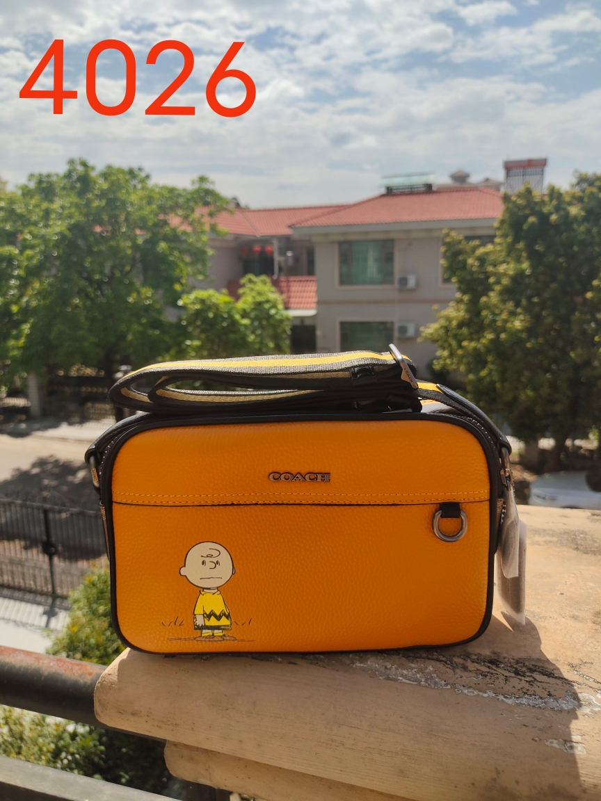 Coach COACH/蔻驰奥莱男士 标志PEANUTS GRAHAM斜挎包c4026