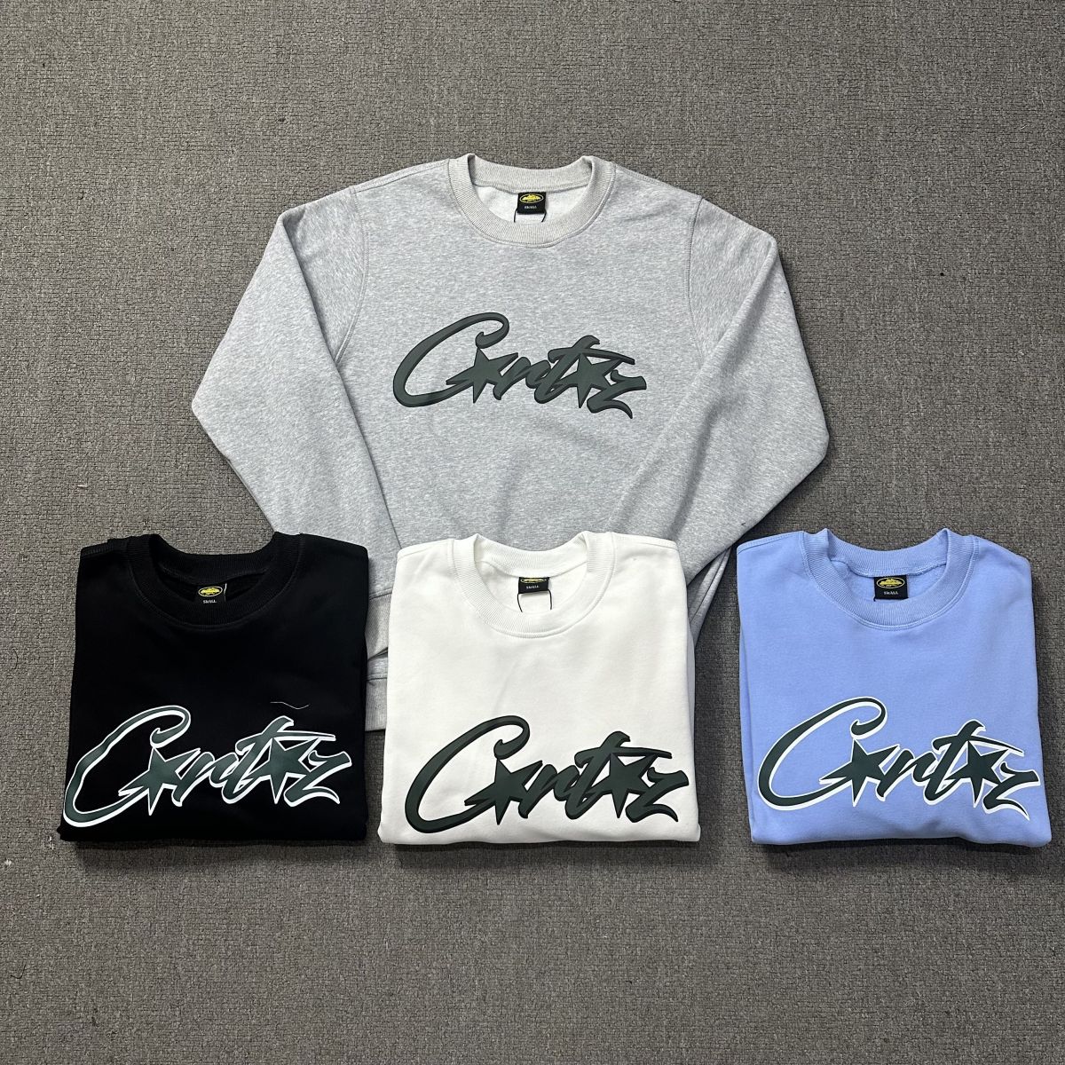 💰204 WMN 6229# Corteiz Green Letter Basic Money Circle Guard Black, day, gray, sky blues m l xl