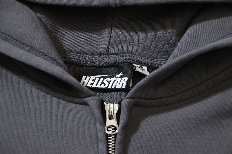 Hellstar Hoodie Coat in Ash Wash, 380g Pure Tampons Fabric, Multiple Sizes Available - 图片 5