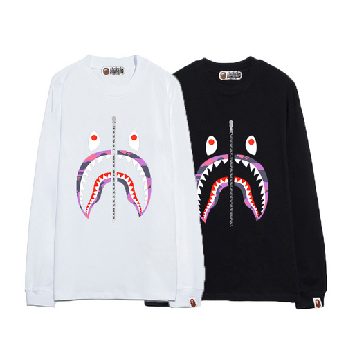 P70


款号B1310 BAPE Color Camo Shark / Purple 紫迷彩鲨鱼拉链纯棉男女同款长袖T恤 S-XL 