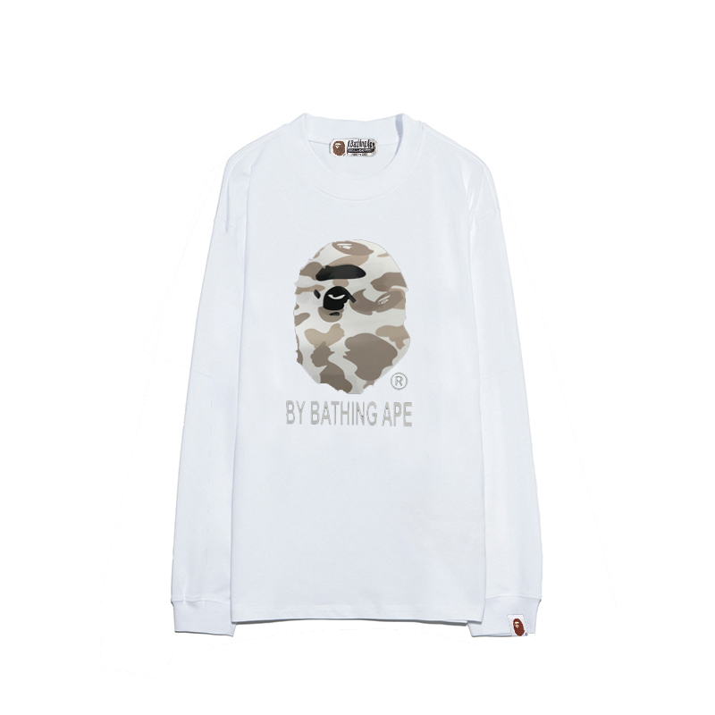 P70


款号B1320 BAPE 迷彩猿人头男女同款纯棉长袖T恤 S-XL 