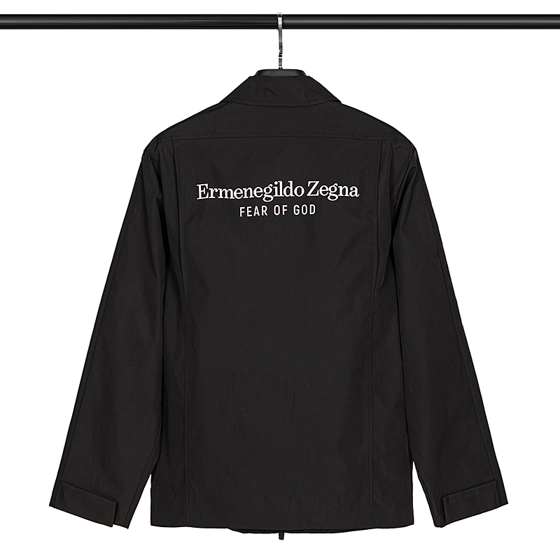 CY 777#FEAR OF GOD FOG COACH JACKET BLACK S-XL