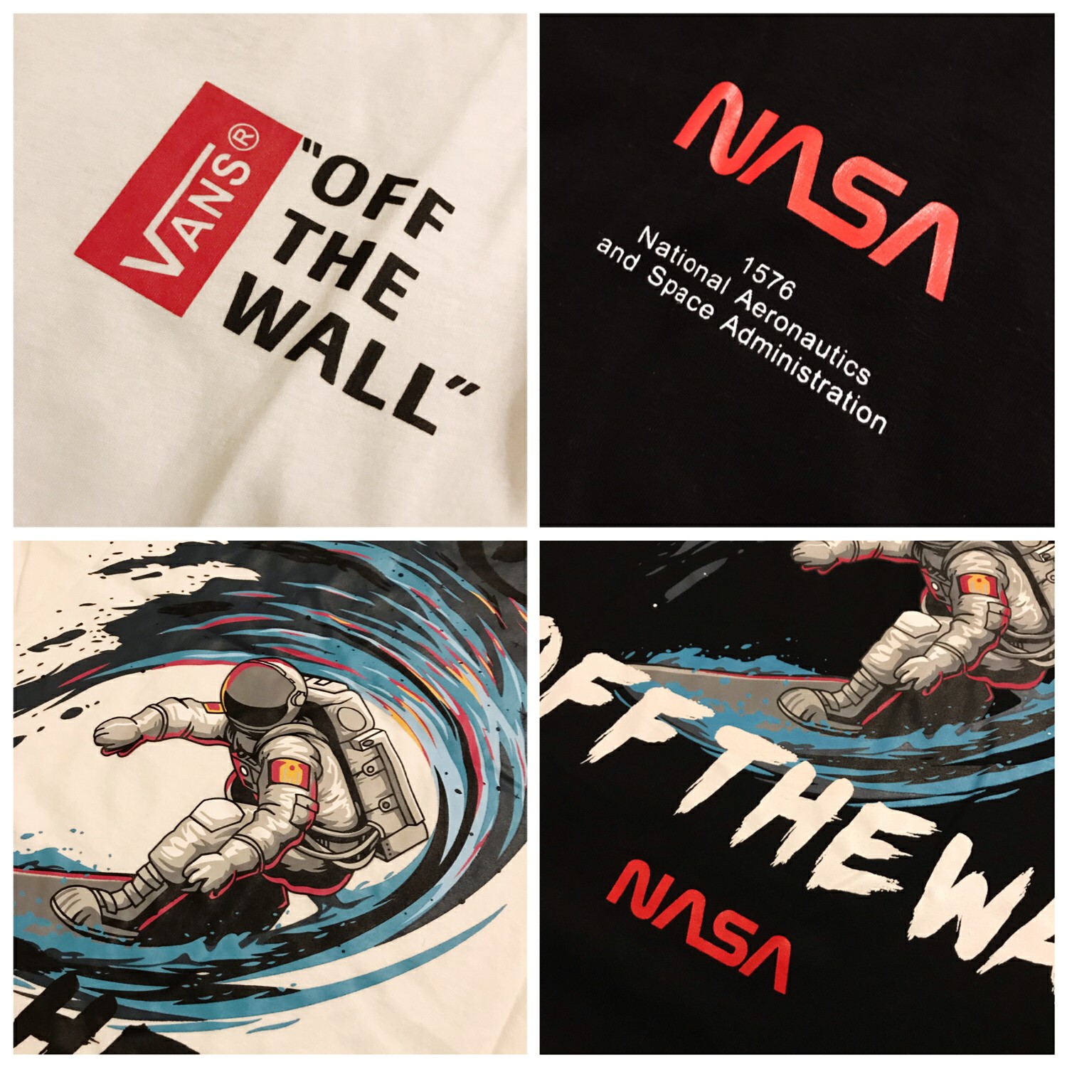 60 NASA x Vans 联名太空冲浪系列T恤 两大品牌联名系列的完整面纱终于被掀开。