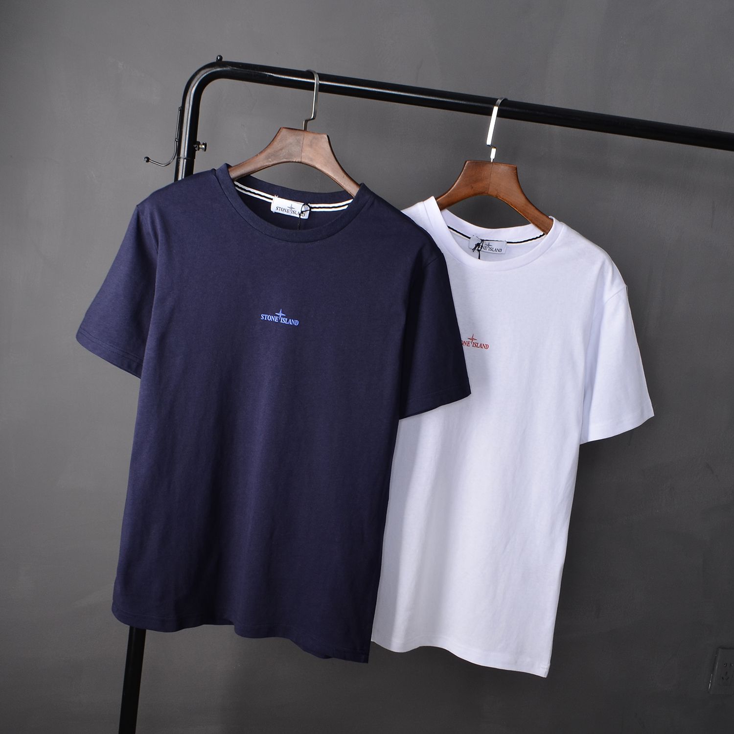 p35 石头岛 stone island 胸前logo情侣款短袖t恤 专柜定制面料 纯