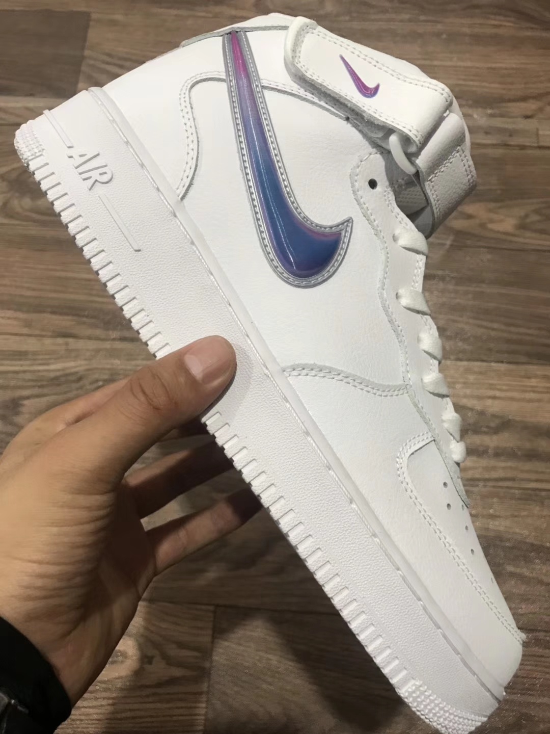 220 市售最高版本  耐克Nike AIR FORCE 1'07  LV8 3D炫彩勾“蓝紫渐变”中帮头层真标内置sole气垫