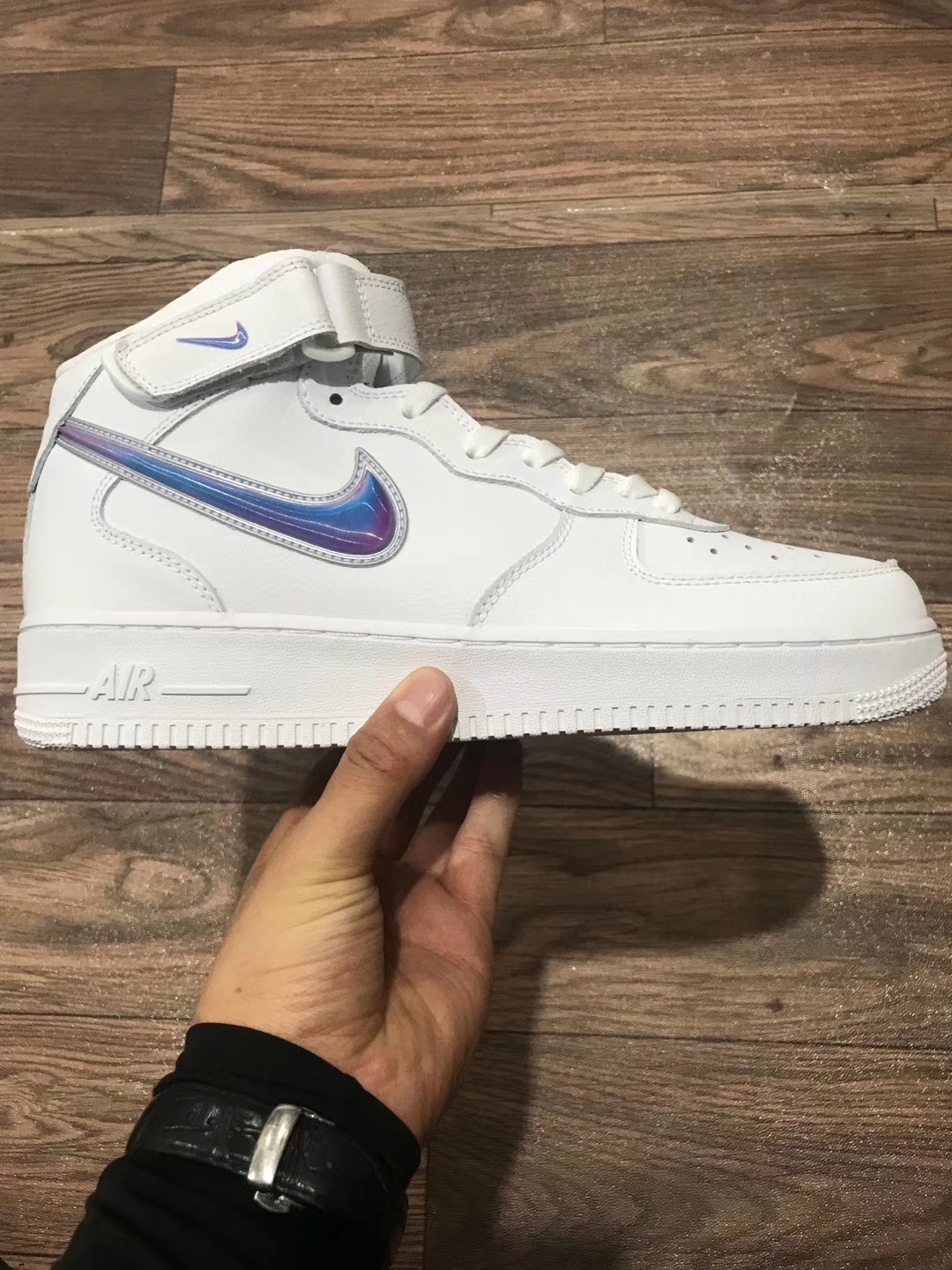 220 市售最高版本  耐克Nike AIR FORCE 1'07  LV8 3D炫彩勾“蓝紫渐变”中帮头层真标内置sole气垫