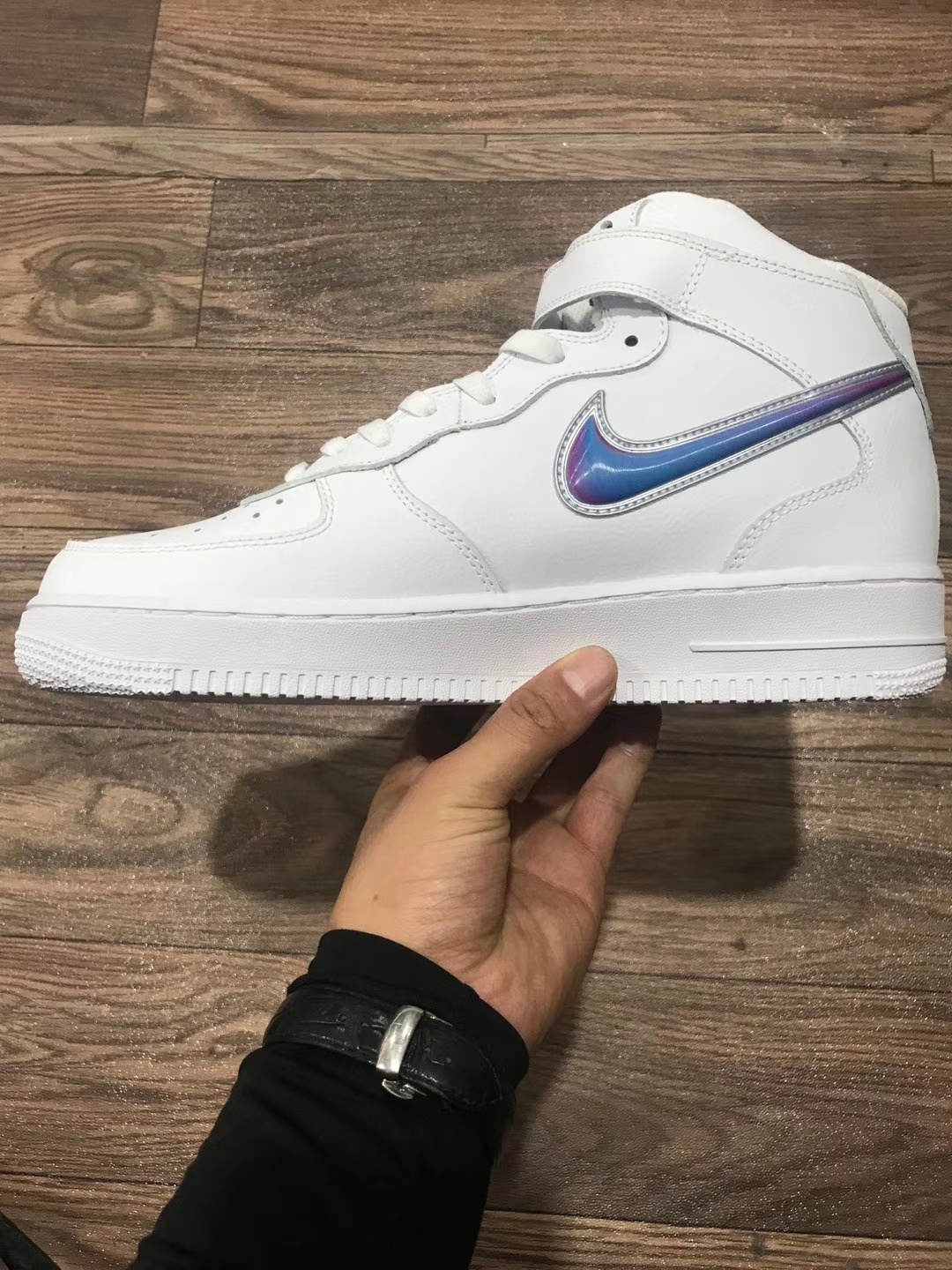 220 市售最高版本  耐克Nike AIR FORCE 1'07  LV8 3D炫彩勾“蓝紫渐变”中帮头层真标内置sole气垫