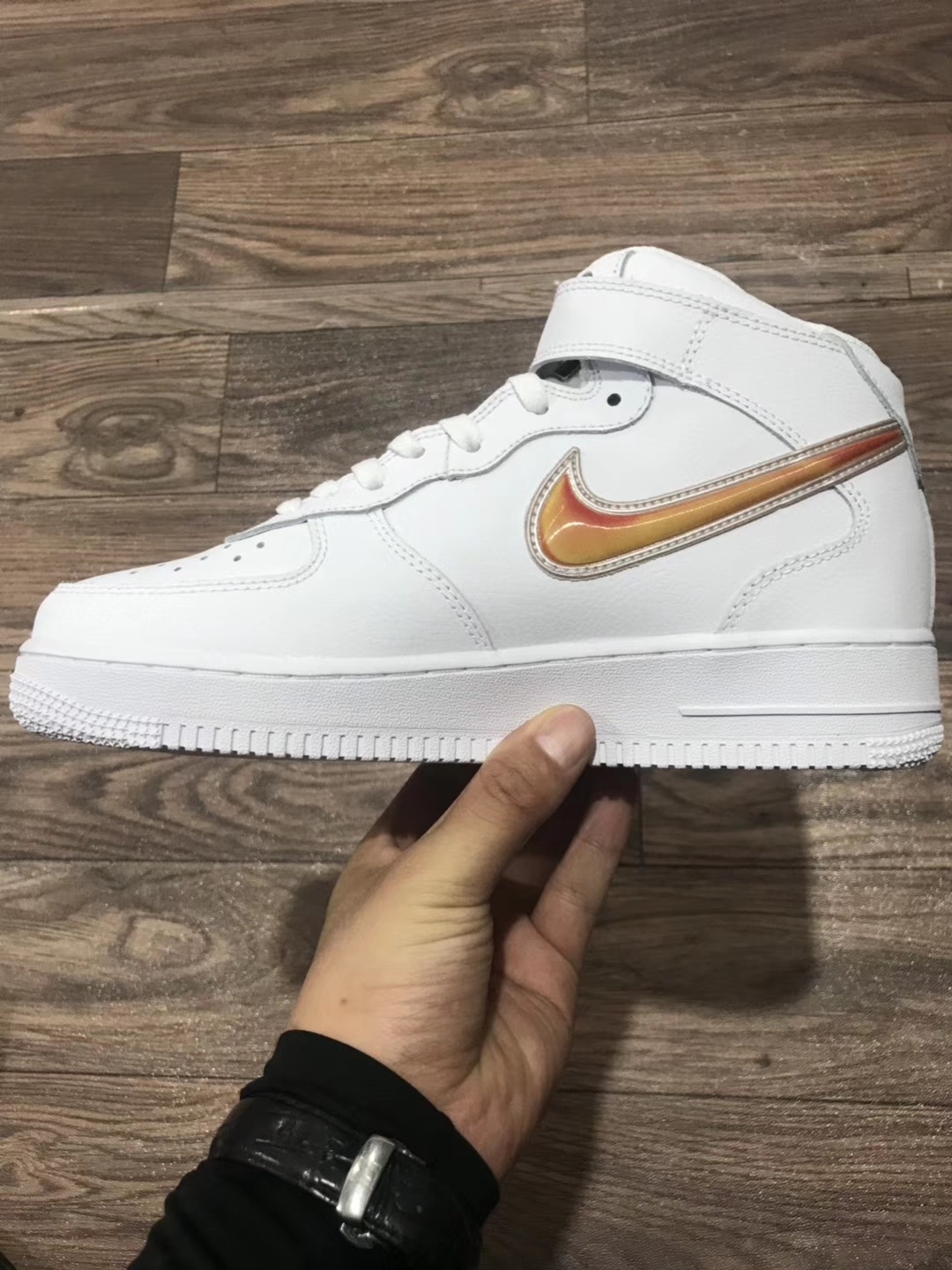 220 市售最高版本  耐克Nike AIR FORCE 1'07  LV8 3D炫彩勾“暗金色”中帮头层真标内置sole气垫