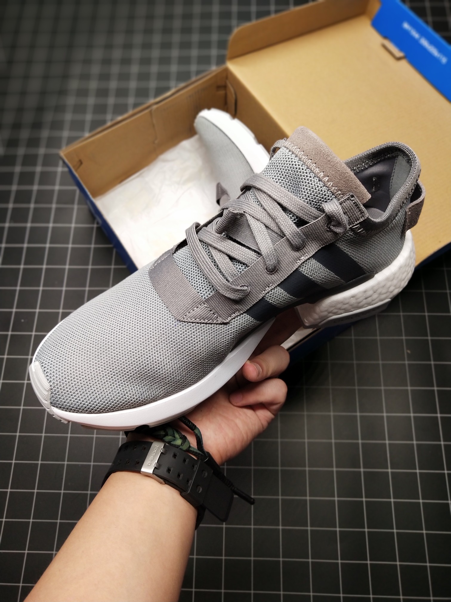 140公司级 真爆 货不多看手速阿迪达斯/Adidas Originals POD-S3.1 Boost 轻跑老爹鞋 巴斯夫鱼鳞爆  货号B37365