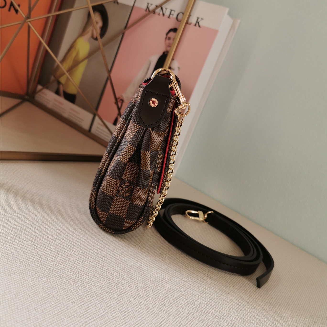 Louis Vuitton 40718 Damier Ebene 28x17x4cm crossbody everyday