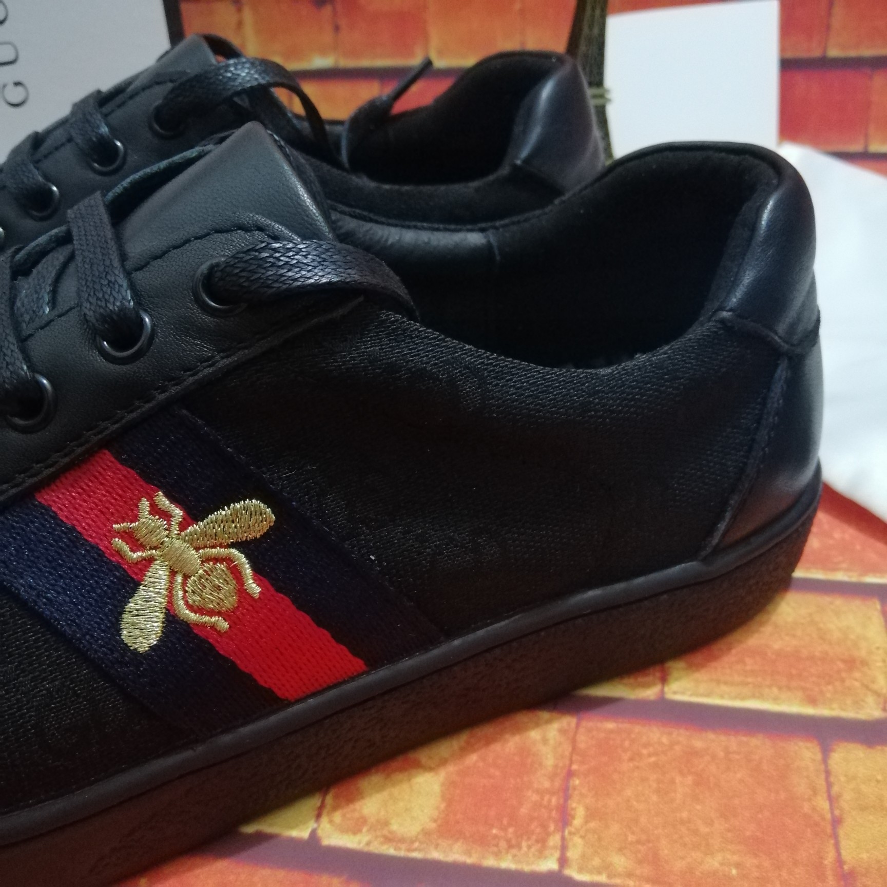 260Gucci-古驰小蜜蜂系列板鞋最新配色，夏季爆款！广东原厂市场独家！