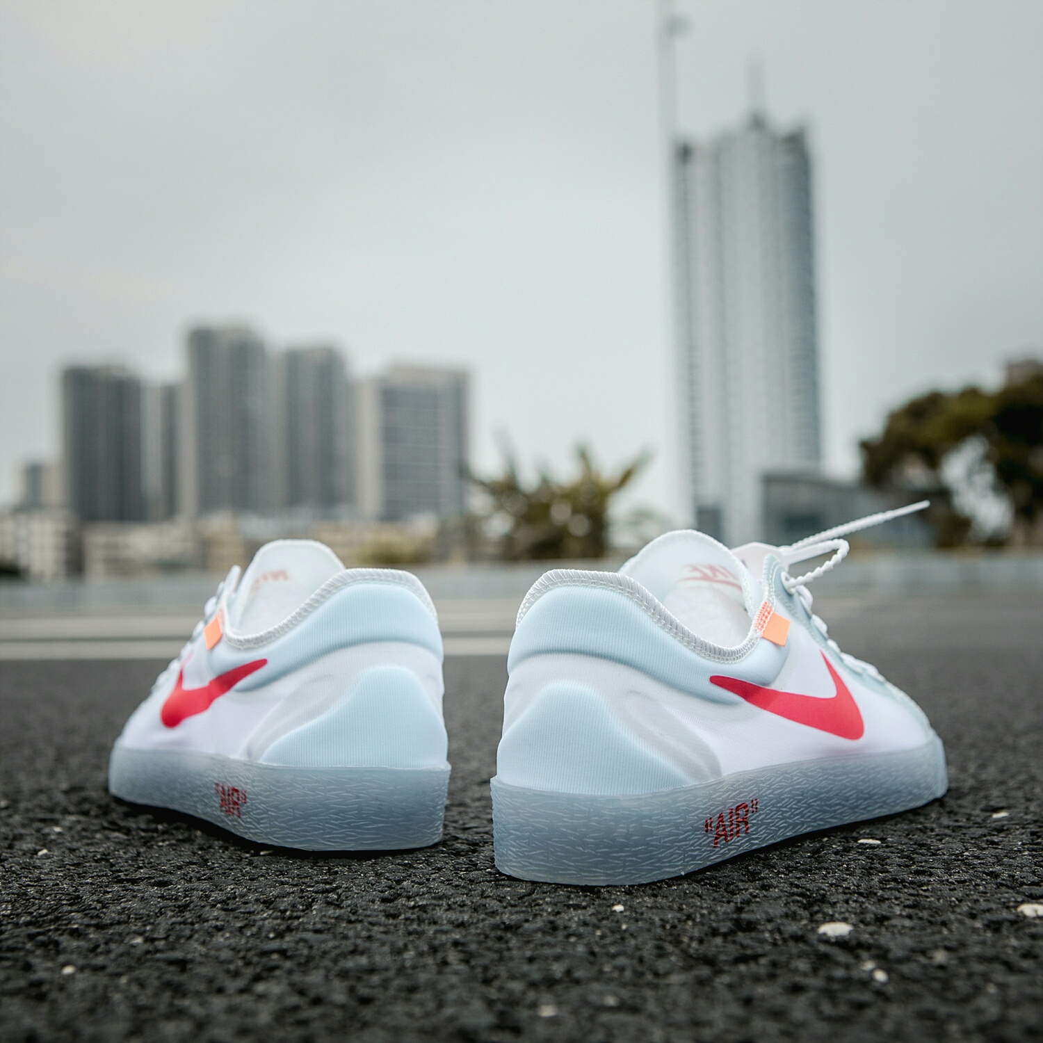 130 真标带半码 耐克OFF联名 NIKE BLAZER LOW 透气潮流透眀网纱 男女子情侣时尚百搭休闲板