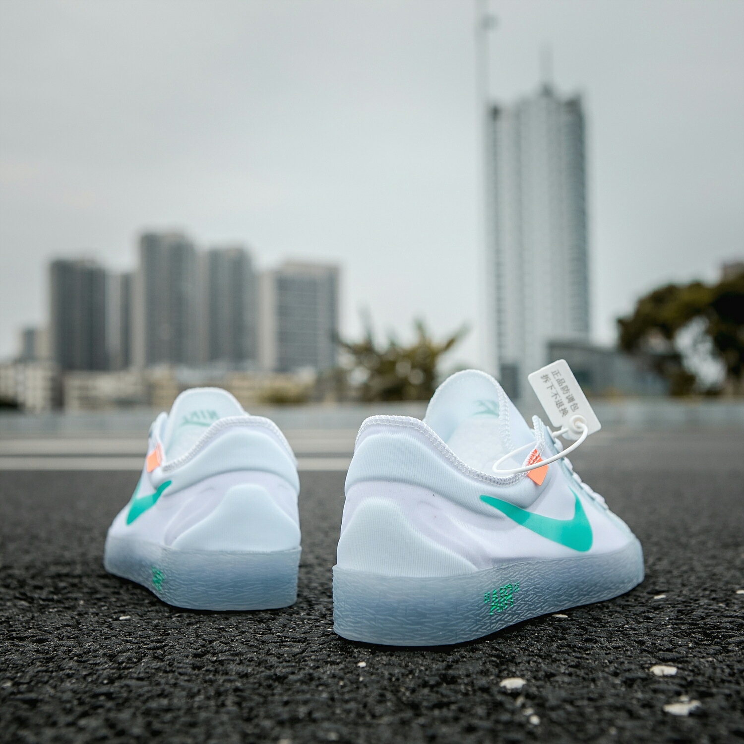 130 真标带半码 耐克OFF联名 NIKE BLAZER LOW 透气潮流透眀网纱 男女子情侣时尚百搭休闲板