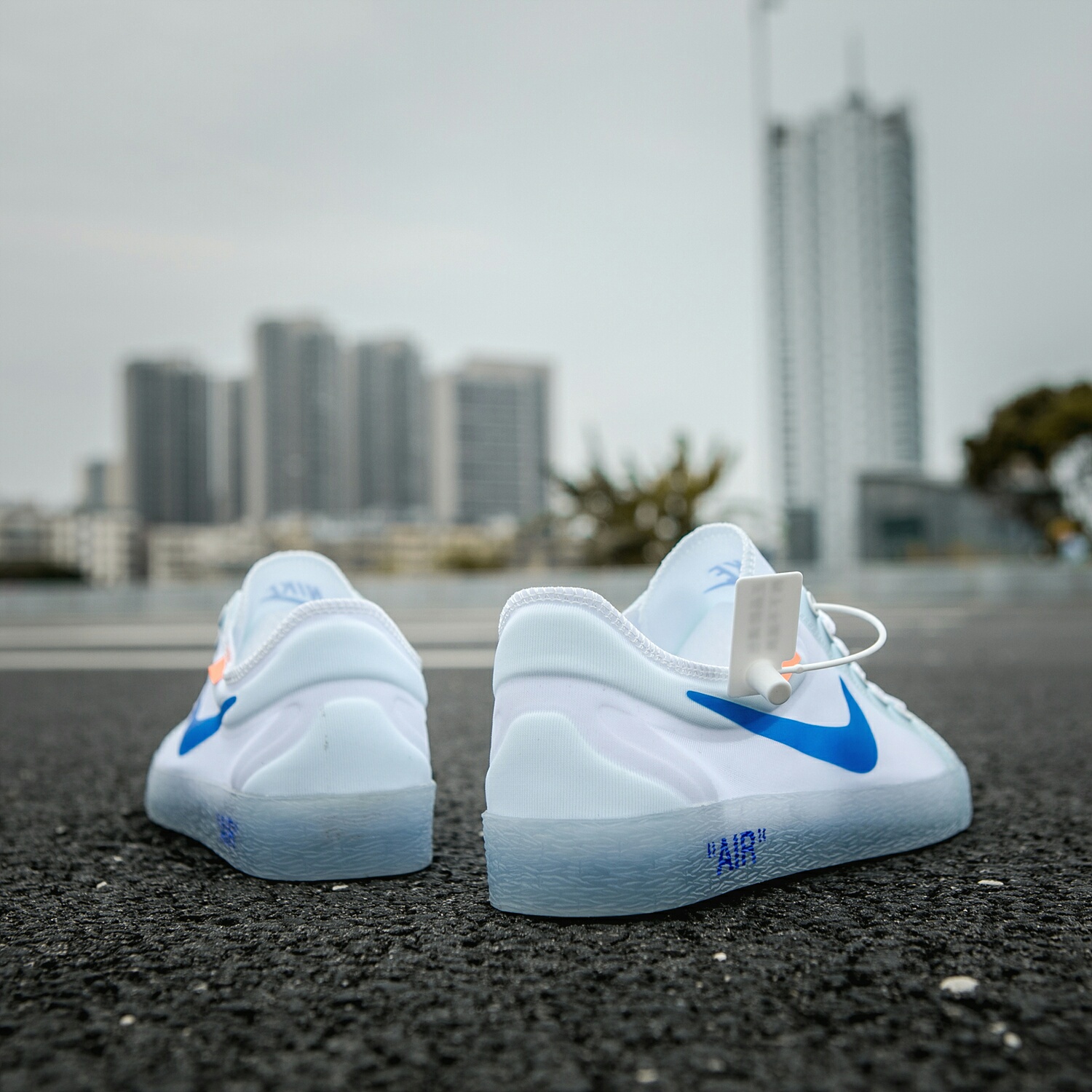130 真标带半码 耐克OFF联名 NIKE BLAZER LOW 透气潮流透眀网纱 男女子情侣时尚百搭休闲板