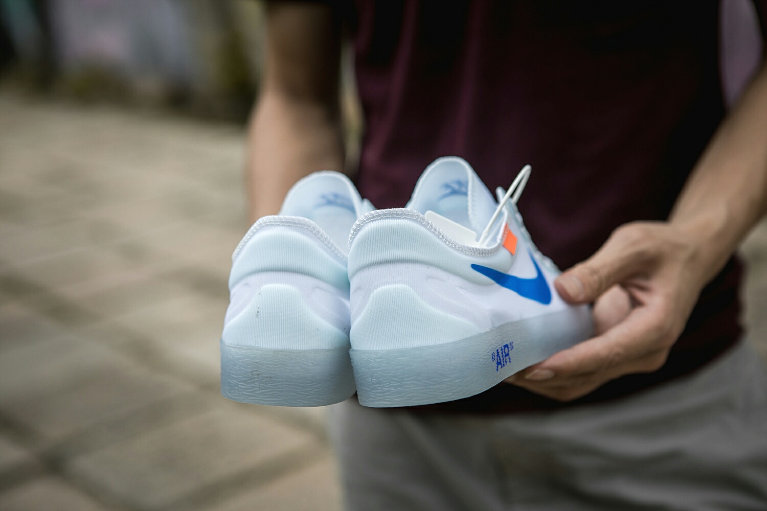 130 真标带半码 耐克OFF联名 NIKE BLAZER LOW 透气潮流透眀网纱 男女子情侣时尚百搭休闲板