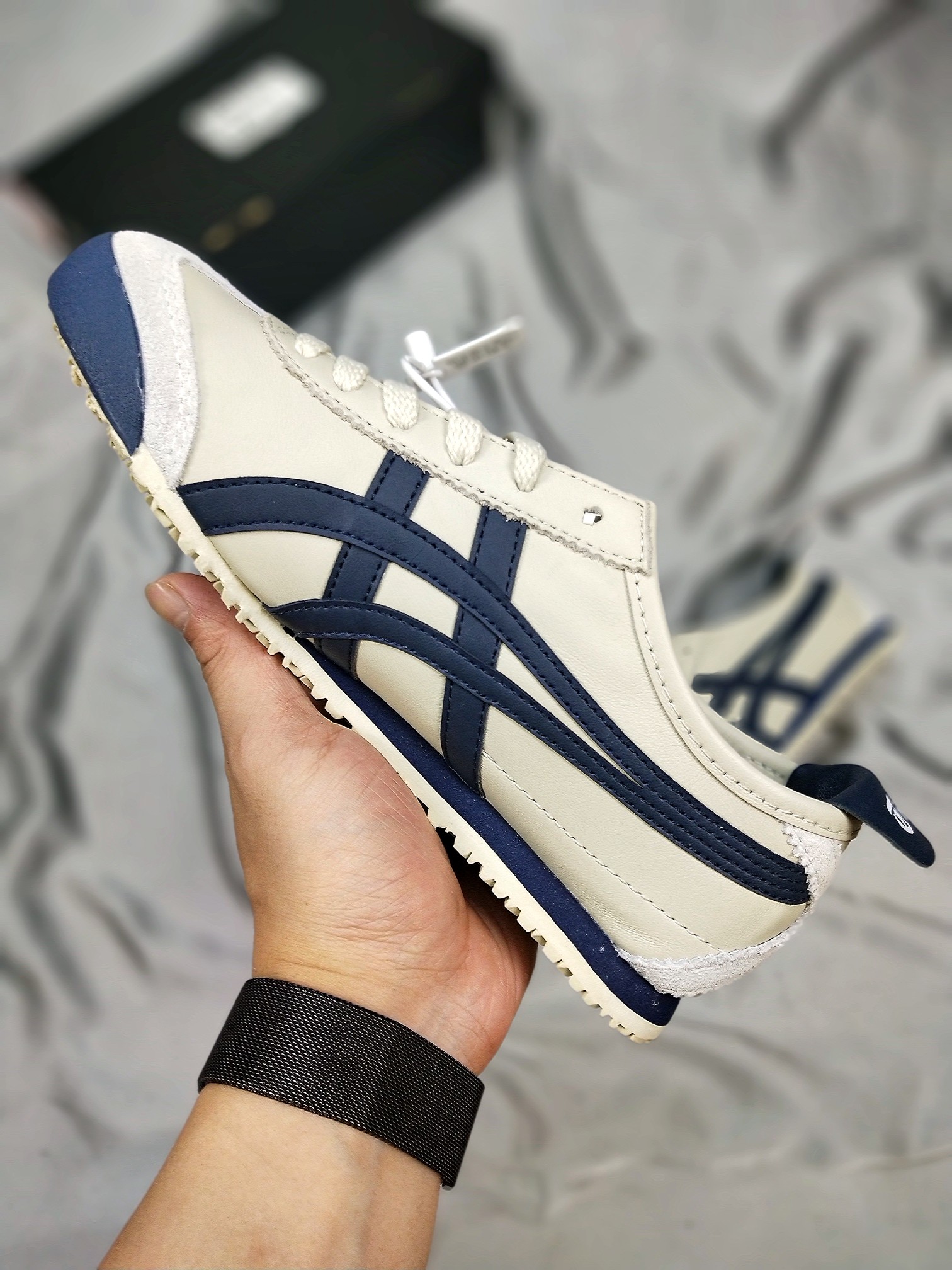 190充正公司级 Asics 亚瑟士 Onitsuka Tiger 鬼冢虎 原装四联吊牌 中底纸板钢印 日系轻便运动休闲鞋 THL202-1659