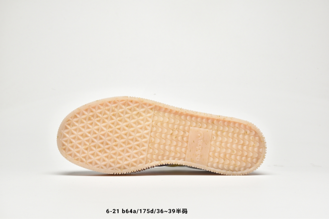 150   三叶草adidas Originals Samba Rose W桑巴系列松糕百搭经典板鞋“漆皮米黄彩三杠透明底”EG1817