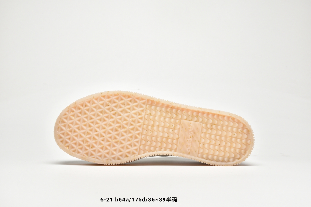 150   三叶草adidas Originals Samba Rose W桑巴系列松糕百搭经典板鞋“三杠透明底”EG1817