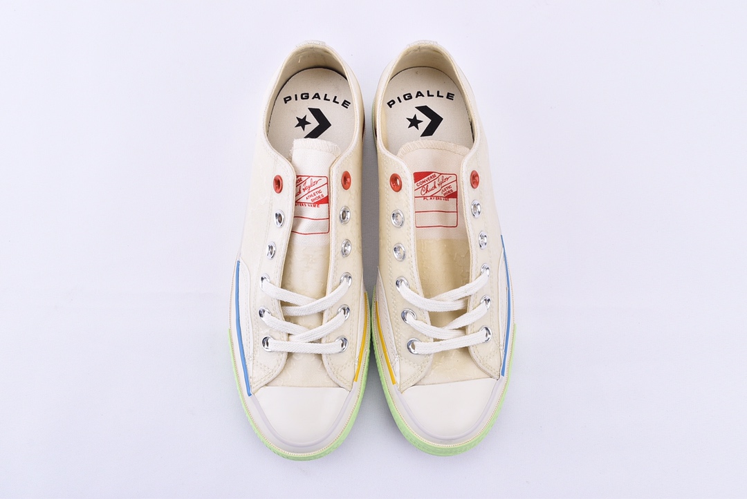 240 Converse/匡威  & PIGALLE 联名款 Chuck Taylor 1970s低帮滑板鞋/米白 果冻色