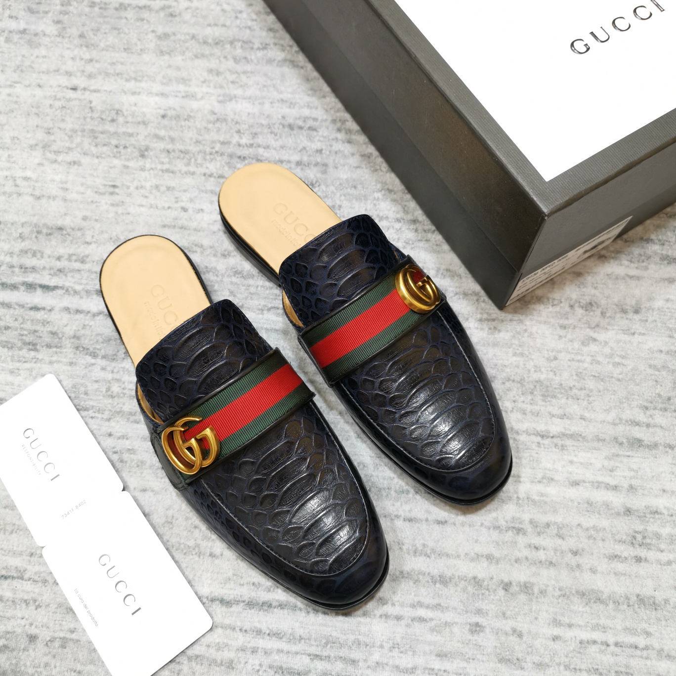 Gucci Podróbka
 Zielony Czerwony Mężczyźni Skóra krowia Prawdziwa skóra