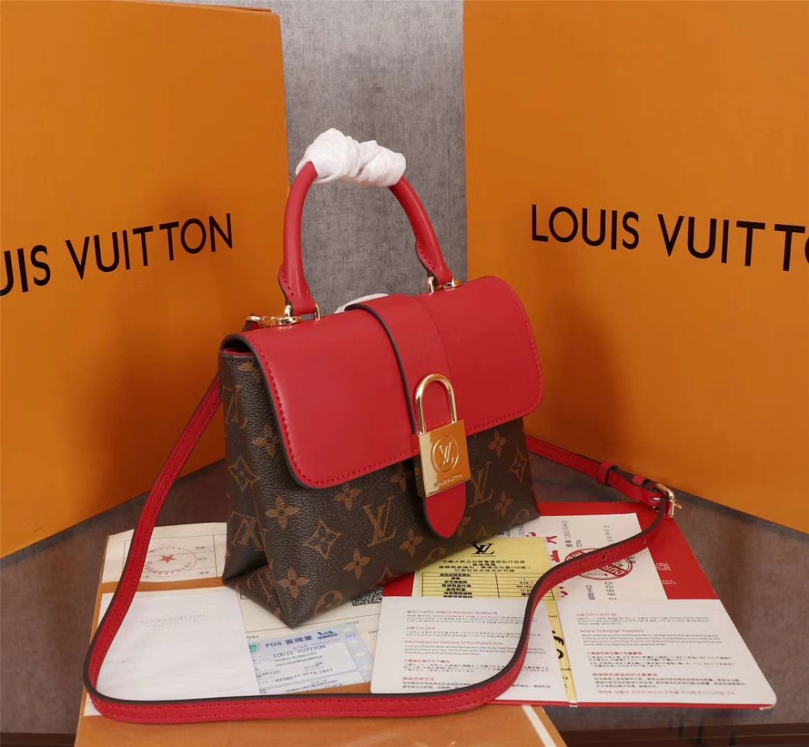 Louis Vuitton M43577 Monogram Epi Red 23 17 8cm crossbody everyday