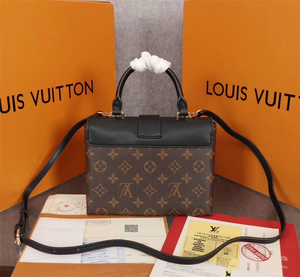 Louis Vuitton One Handle Monogram Black 23x17x8cm crossbody everyday