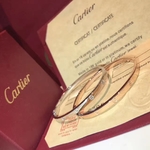 Fashion
 Cartier Jewelry Bracelet Platinum Rose Gold 925 Silver