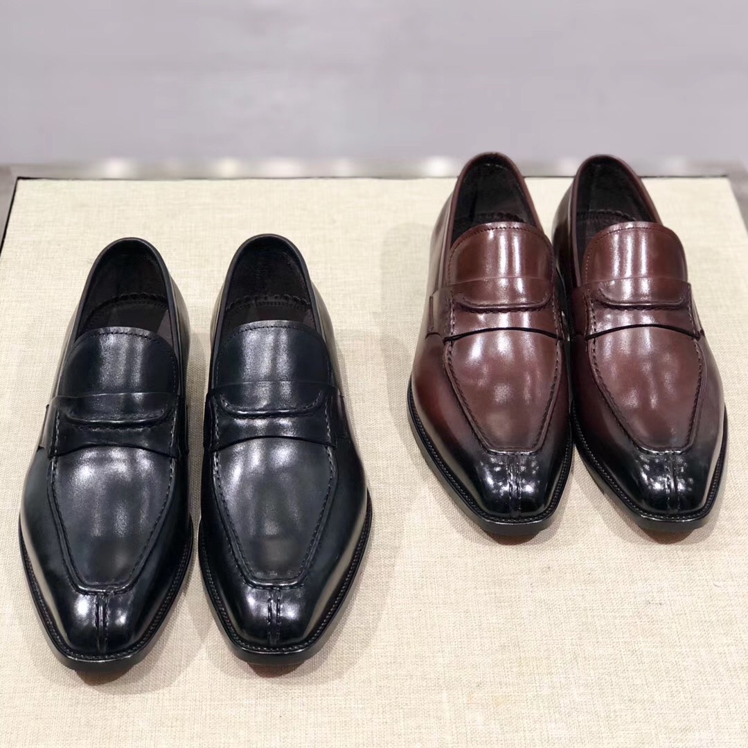 [Berluti] Piel de vacuno importada frotada y pintada a mano en boutique de alta gama#Suela exterior