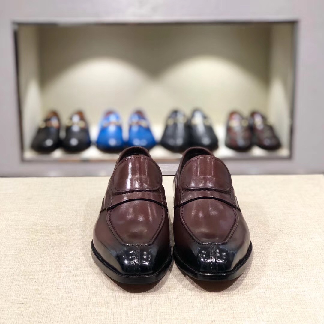 [Berluti] Piel de vacuno importada frotada y pintada a mano en boutique de alta gama#Suela exterior 