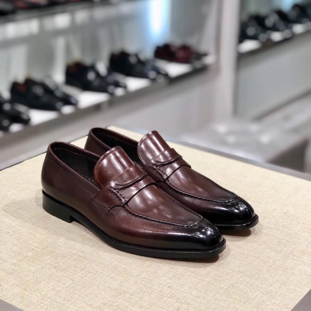 [Berluti] Piel de vacuno importada frotada y pintada a mano en boutique de alta gama#Suela exterior 