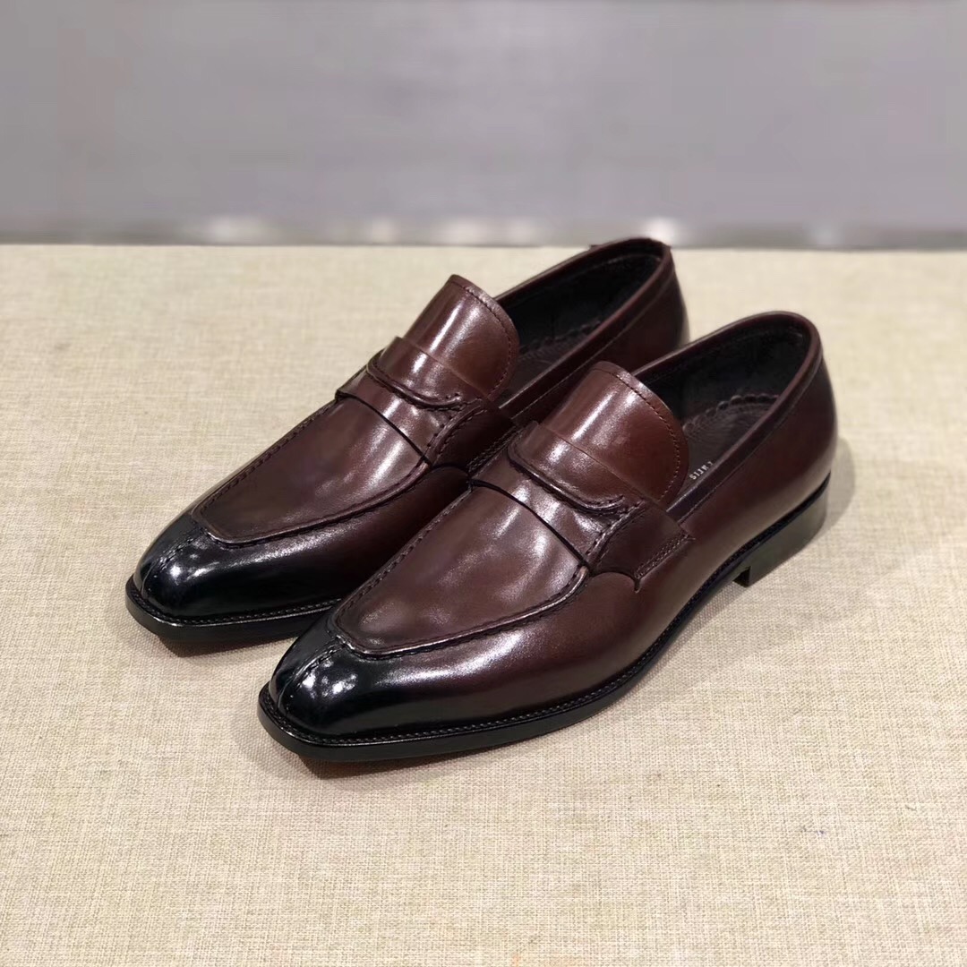 [Berluti] Piel de vacuno importada frotada y pintada a mano en boutique de alta gama#Suela exterior 