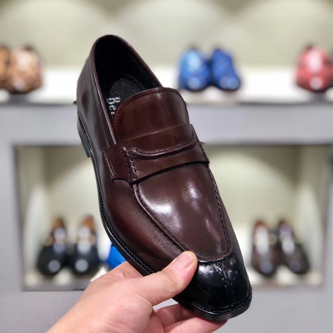 [Berluti] Piel de vacuno importada frotada y pintada a mano en boutique de alta gama#Suela exterior 