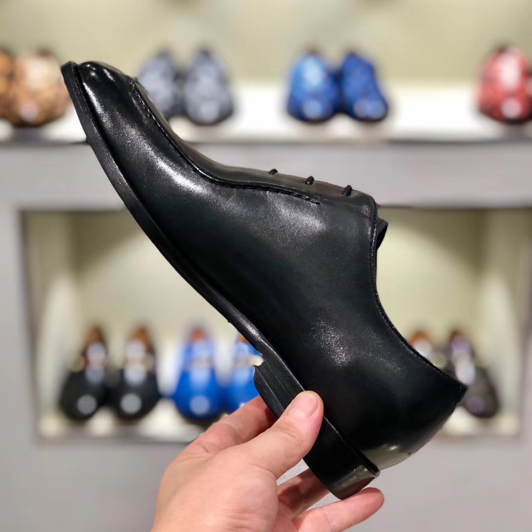 [Berluti] Boutique de alta gama Piel de vacuno importada cepillada y pintada a mano Suela de cuero i