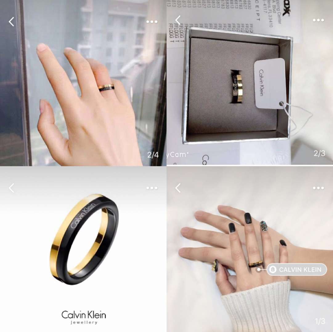 p45高版本!【ck黑金情侣款戒指】区别市场普通版本的货~全套