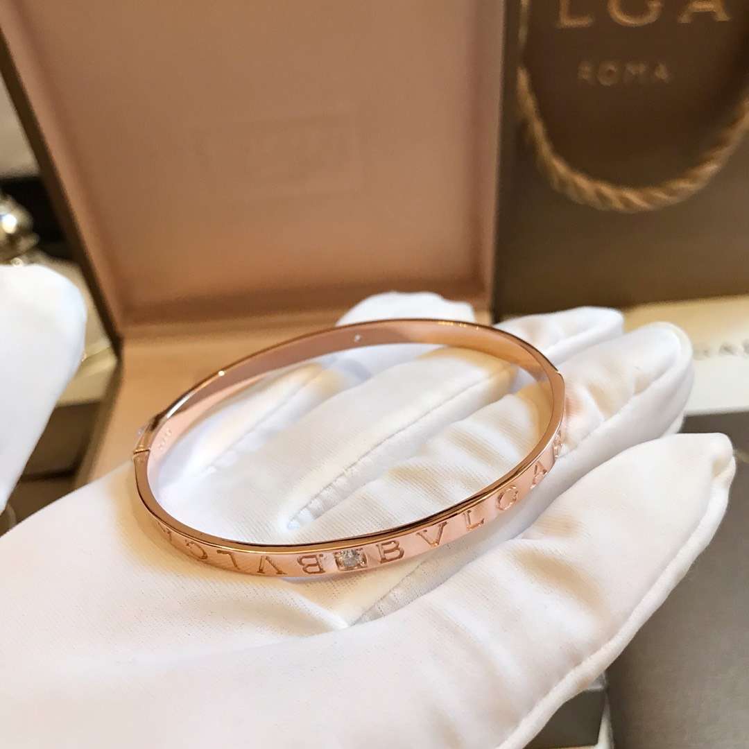 Bvlgari Biżuteria Bransoletka Platyna Róża Różowe złoto Biały 925 Srebrne Pt 950 Platinum