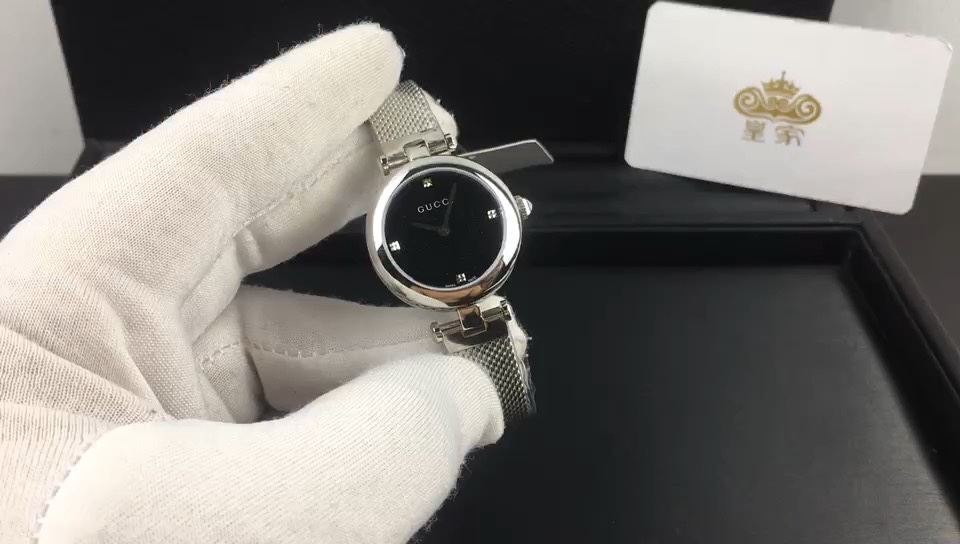 Gucci 皇家 古驰女表黑色表盘腕表视频欣赏
