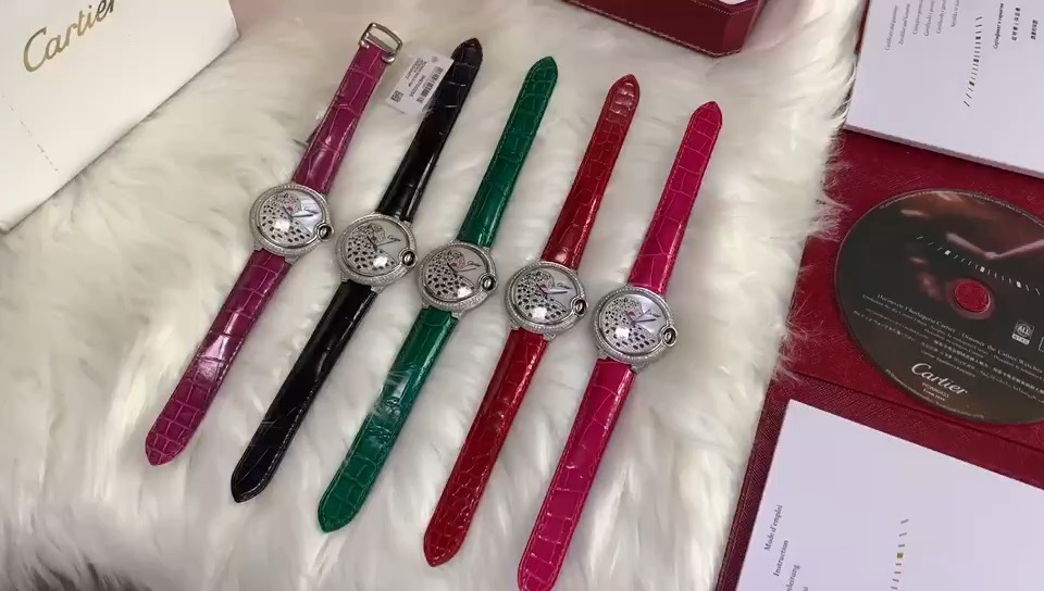 Cartier 卡地亚猎豹美洲鳄鱼皮表带视频欣赏