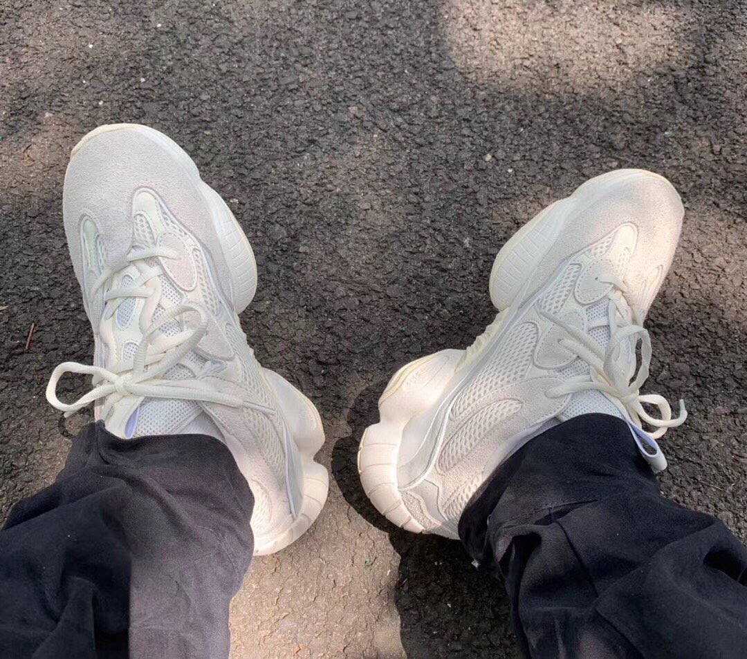 Adidas Yeezy500 "Bone White" blanco hueso, materiales seleccionados, para promoción, toma lo que necesites#