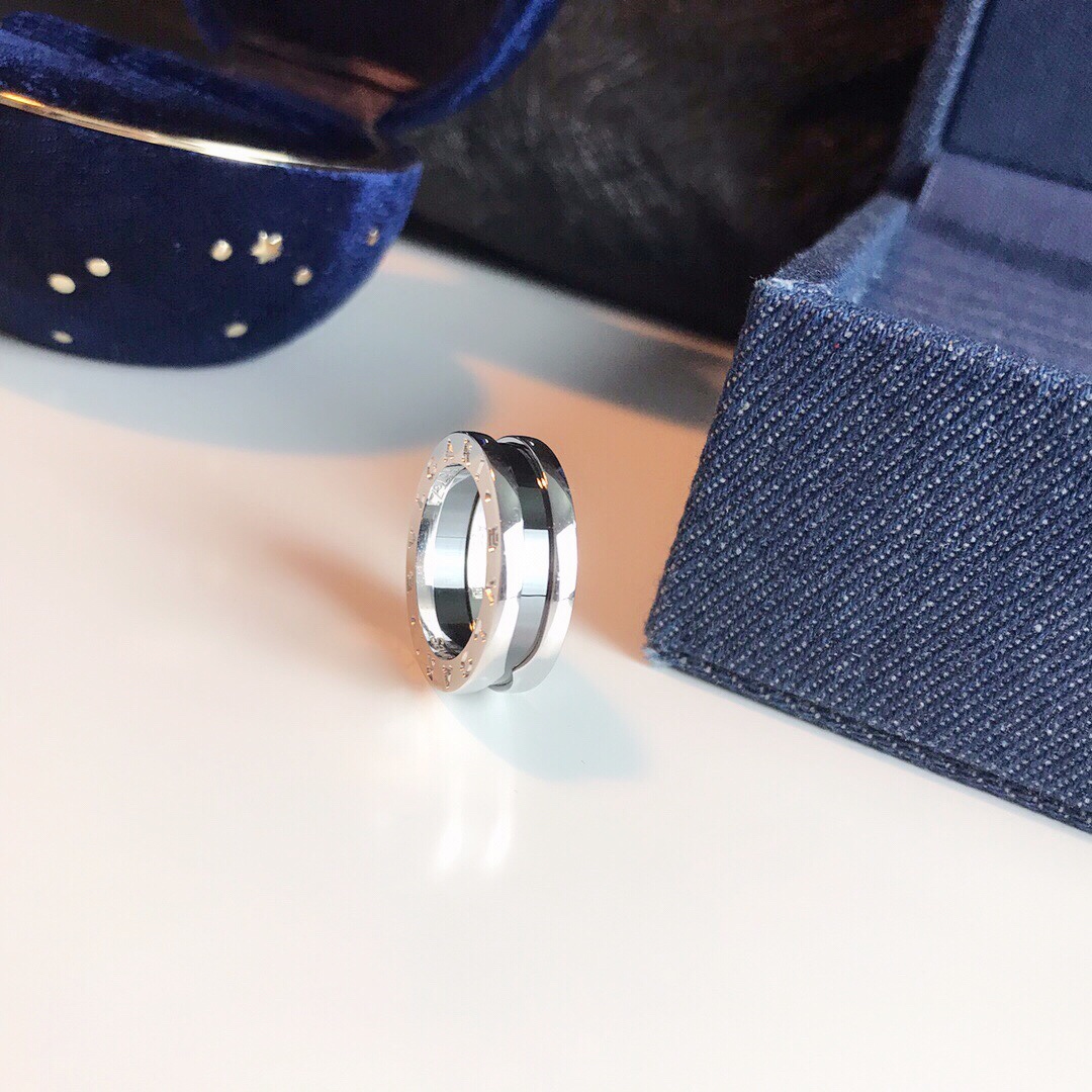 Bulgari Black Ceramic Ring - Comprehensive 8