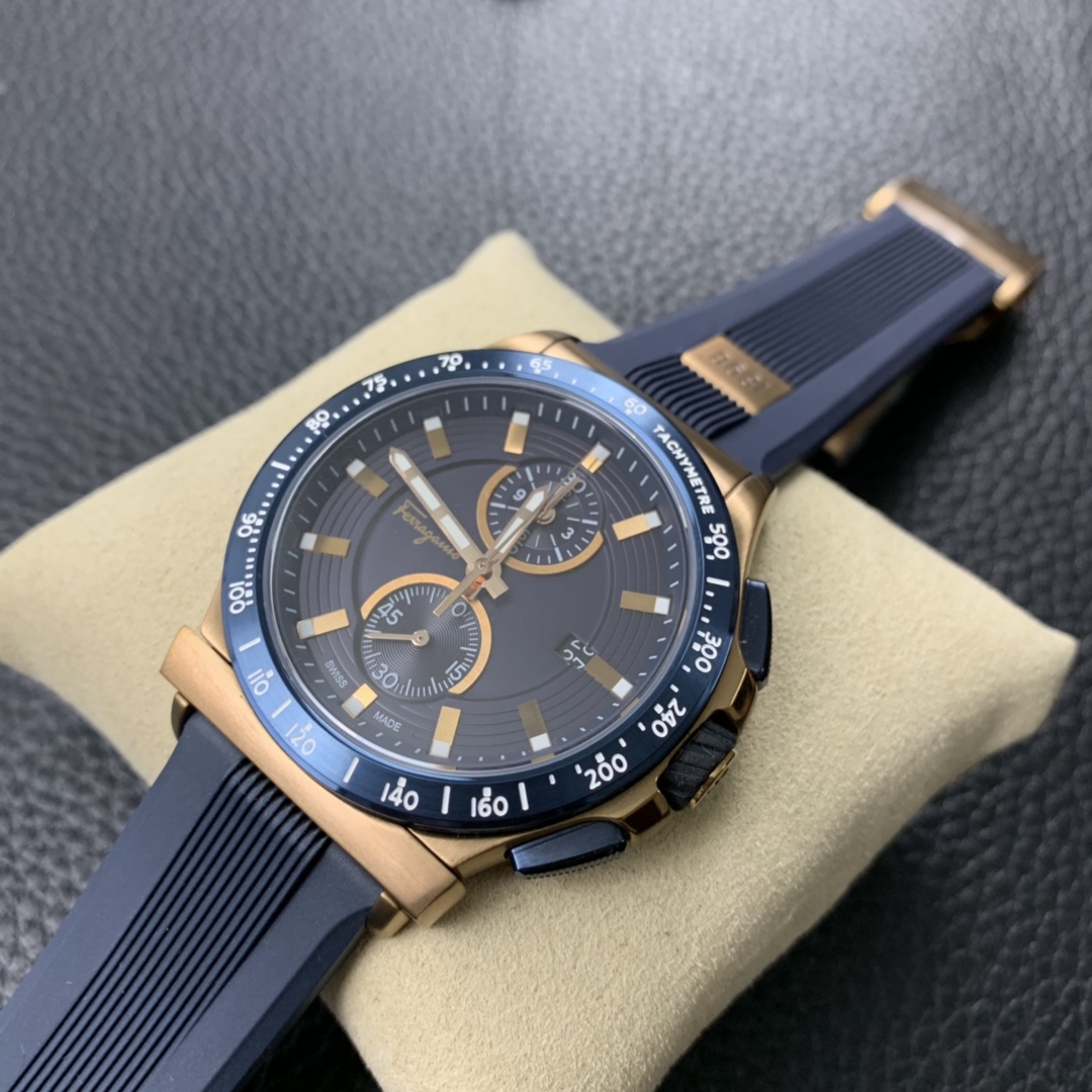 [Ferragamo Watches]Vintage bronze plating with local gold Original single Ferr