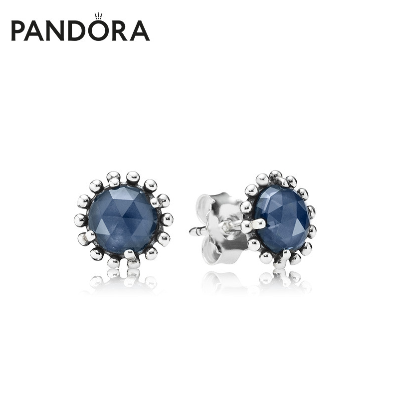 NO:103539,PANDORA Pandora Shining Midnight 925 Silver Earrings 290561NBC Simple New Temperature Earrings Women, Pandora Earrings, Earrings19860909PANDORA潘多拉闪亮的午夜925银耳钉290561NBC简约新款气质耳环女,潘多拉耳钉,earrings,Jewelry