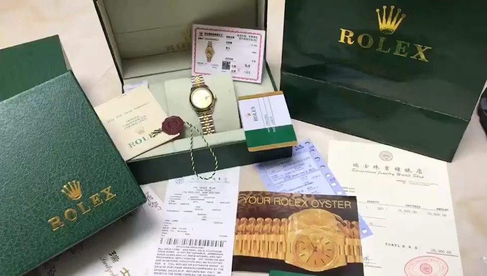 Rolex 劳力士日志女款腕表，非常漂亮的一块小金表