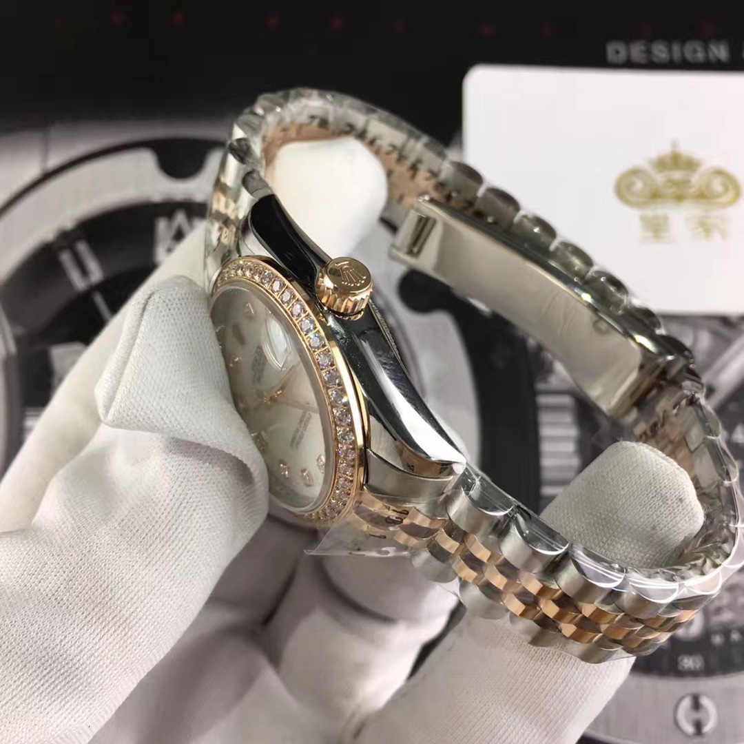 Rolex 皇家 劳力士日志系列女款贝壳面女款镶钻腕表