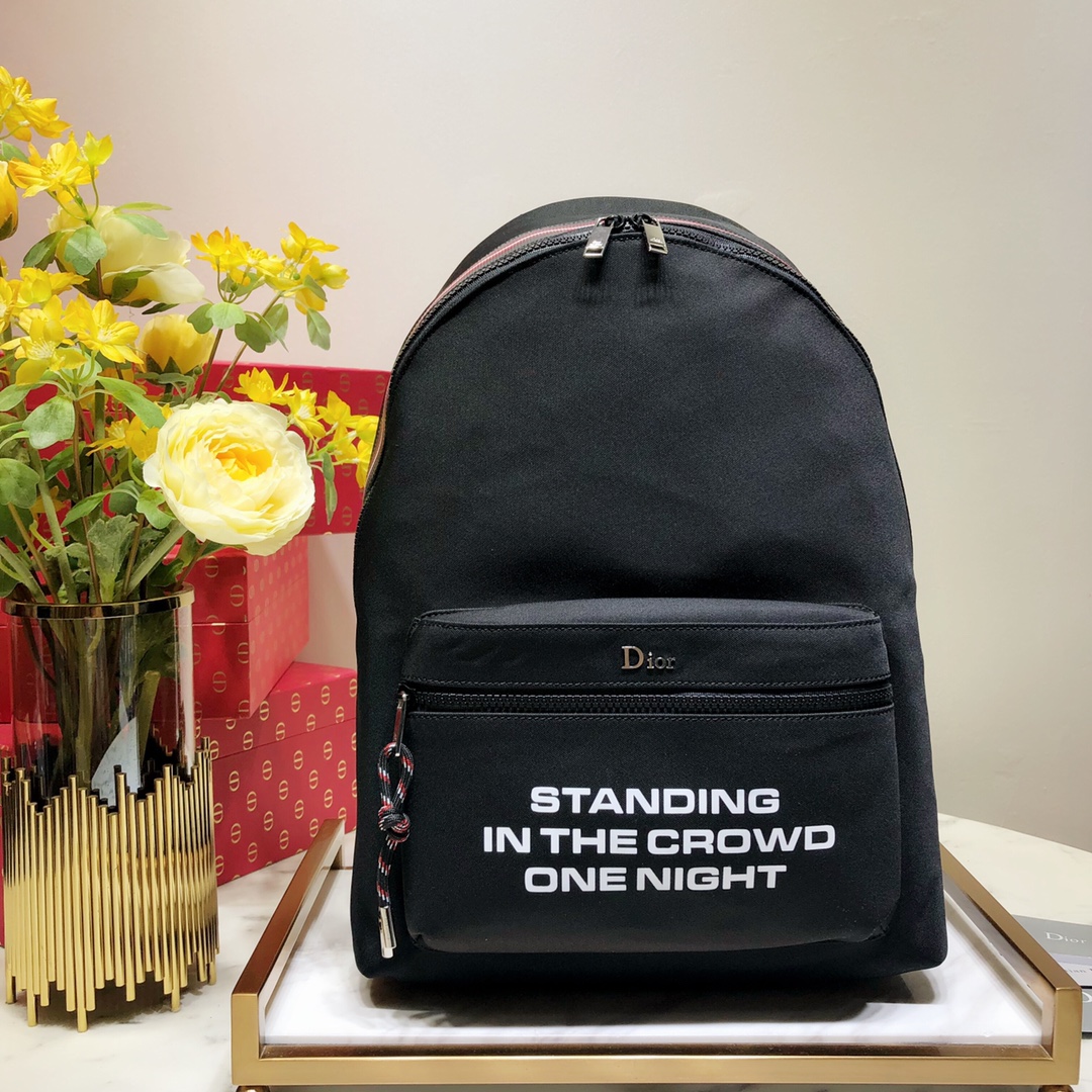 Dior Bags Backpack Calfskin Cowhide Nylon