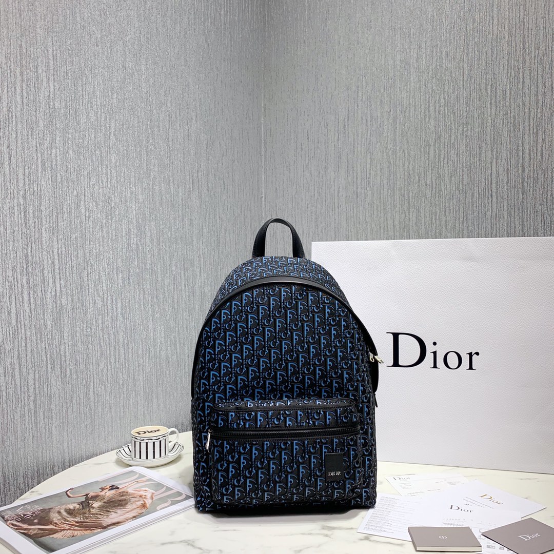 Dior Bags Backpack Unsurpassed Quality
 Black White Calfskin Cowhide
