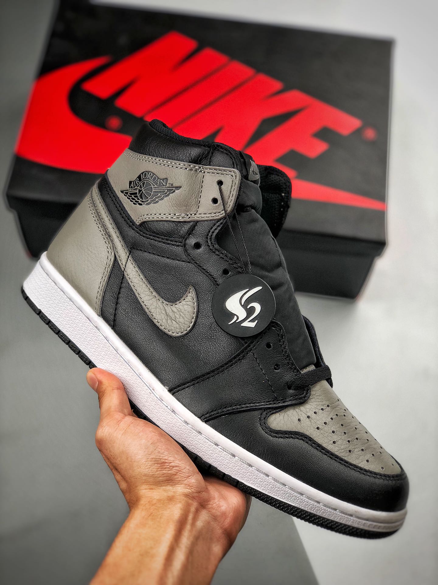 Apoyo contra reembolso S2 puro original, recreando el pico 💪🏻💪🏻 Air Jordan 1 Retro High "Shadow" Negro/Gris Sombra …