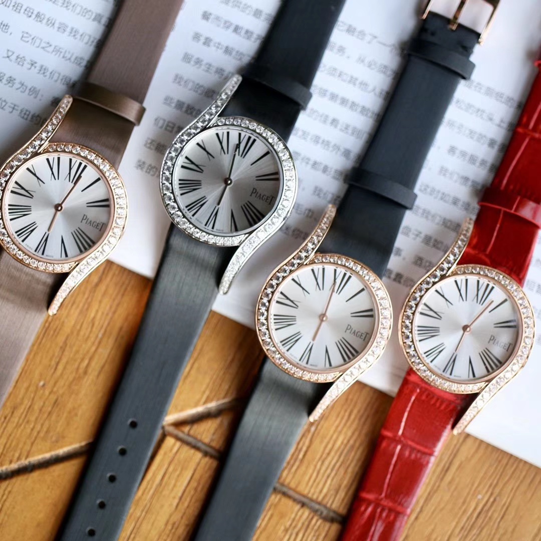 Piaget 伯爵69式女款腕表，两种表带，三个颜色